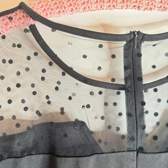 LBD cocktail sheer shoulder dress sz 4x - Picture 4 of 6